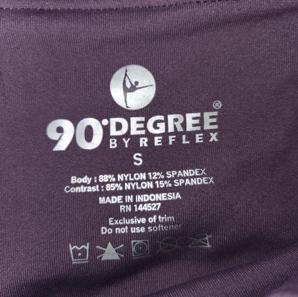 90 Degrees by Reflex Yoga Pants Size Small Purple Has Pockets - Picture 2 of 3